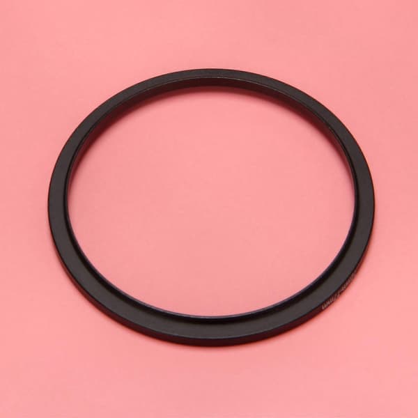 Sort metaladapterring til 72 mm til 77 mm kameralinsefiltre Black