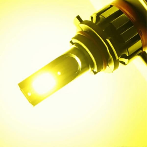 2 st dimljuslampor fram 3000K 3000LM DOB LED-chips 30W EV19 P13W gul färg E2U911