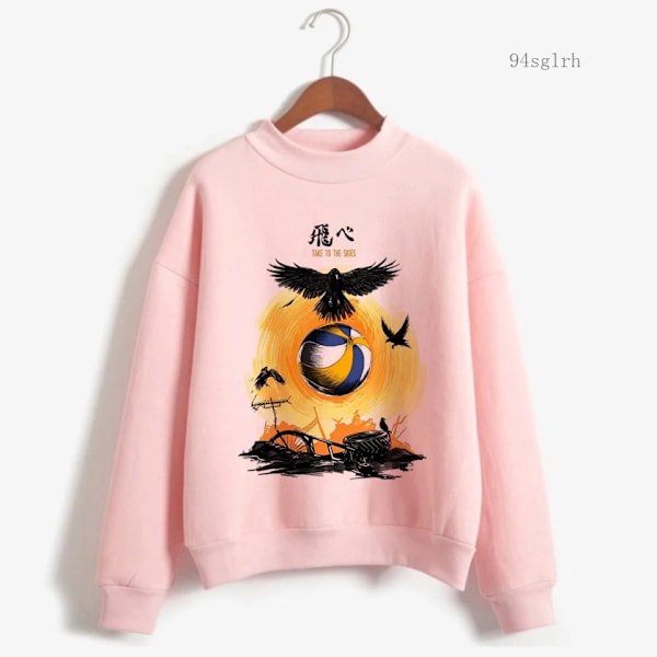 Anime Haikyuu Hoodie Toppar Herr Harajuku Mode Streetwear Kawaii Oya Grafisk Crewneck Pullovers Unisex Sweatshirt Man 11323 11323 S