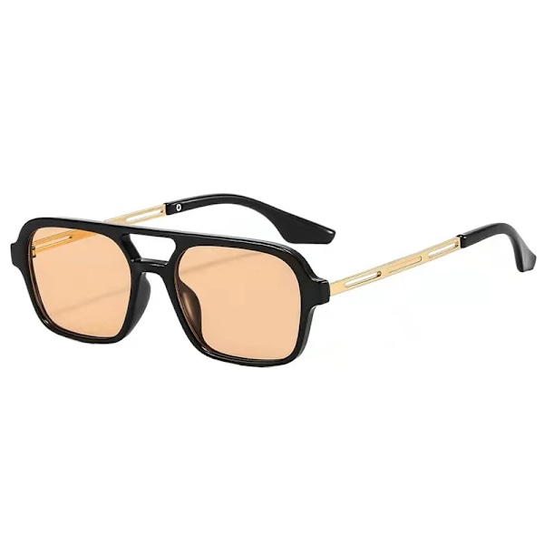 Fyrkantiga Retro Solglasögon Herr Mode Design Retro Märkes Solglasögon Herr Godisfärg Liten Ram Metall Oculos De Sol Leopard Grå Leopard Gray Other
