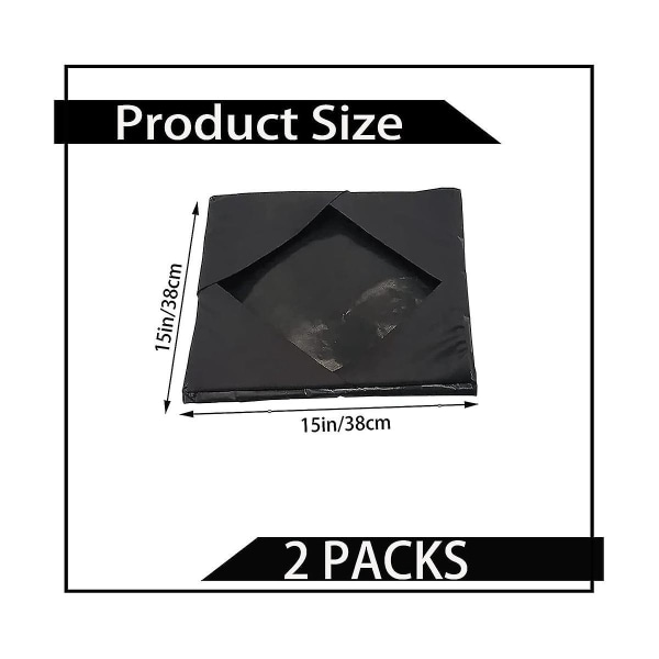 2 stk varmepressplateomslagsdeksel, gjenbrukbart non-stick for å beskytte sublimeringsvarmepressemaskin (svart 15 X 15 tommer)