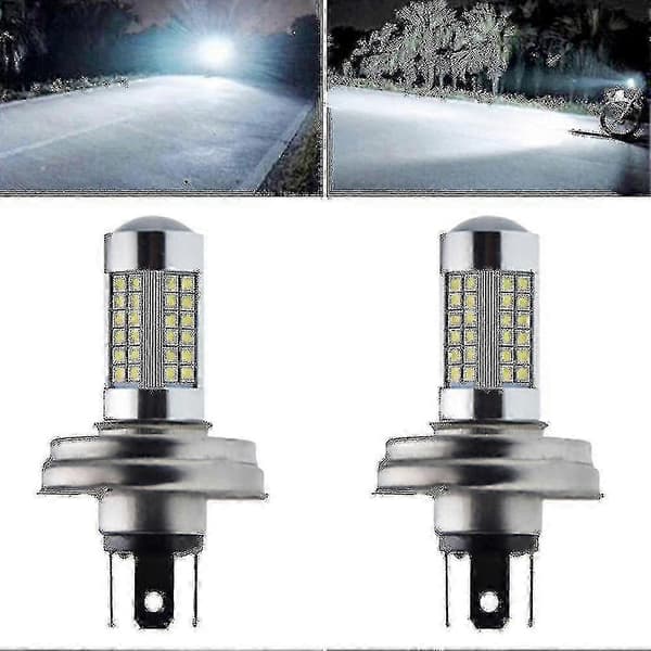 Motorcykel LED-strålkastare P45T R2 6000K Vit Helljus Halvljus 2PCS Set E 10-30V
