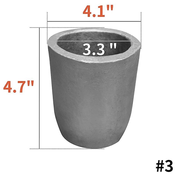 Nr. 3 Silisiumkarbid Grafitdigler, digler for smelting av metall, motstår smelting, støping, raffinering