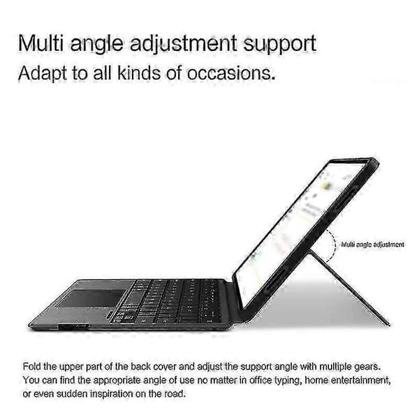 PU-skinnstativdeksel med bakgrunnsbelyst tastatur og multi-touch styreflate for Google Pixel Tablet