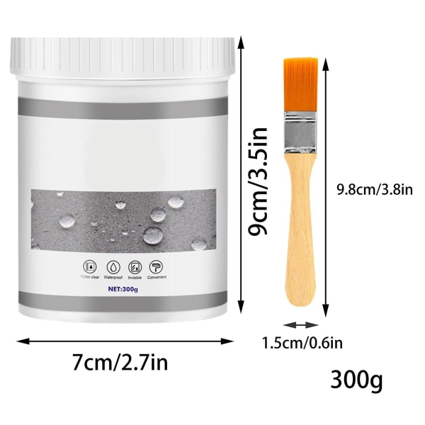 30/100/300g vedenpitävä vuodonestoaine, tehokas vedenpitävä aine WC-vuodon estävä nanospray-liima 300G