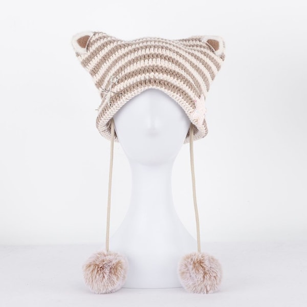 Kat Øre Hårbolde Beanies Hue 1 1 1 1