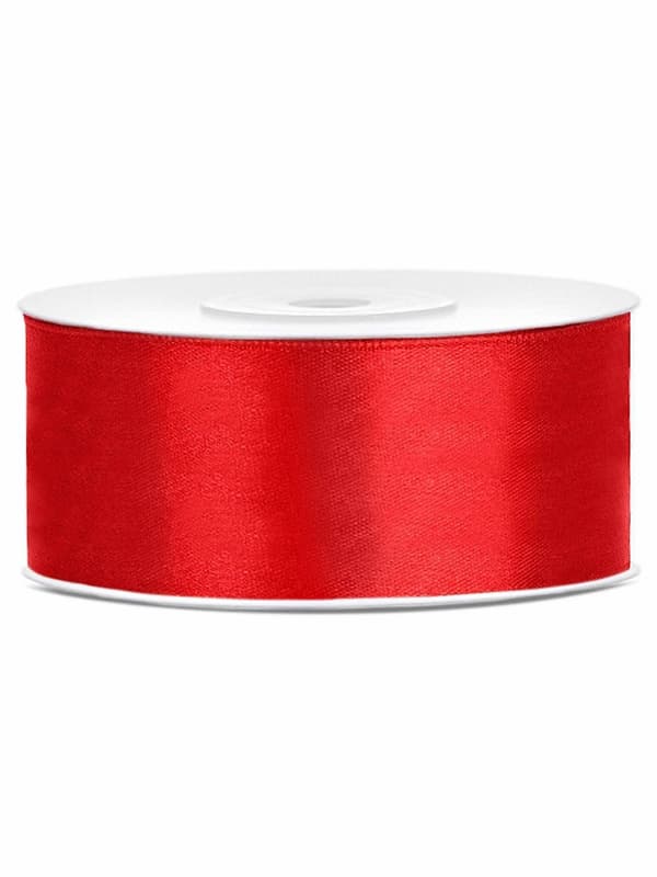 Punainen satiininauha 2,5 cm x 25 m Unique size