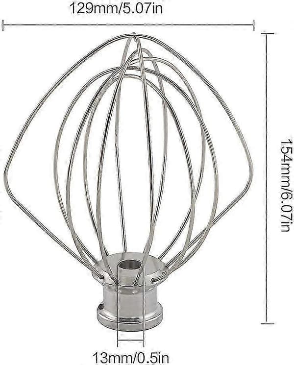 Rustfrit stål trådpiskestandmixer tilbehør til KitchenAid K45WW & KSM serien