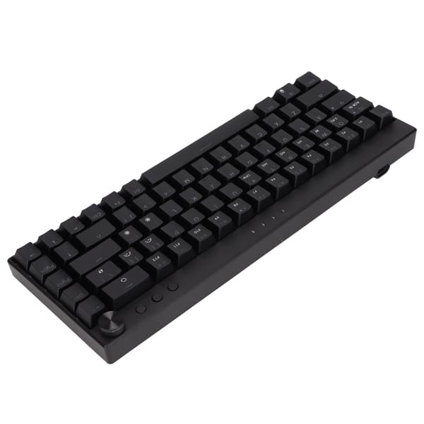 68 Keys Mechanical Keyboard RGB Backlight Wireless Wired 3 Modes 1800mAh Battery Black Gaming Keyboard with Black Switch