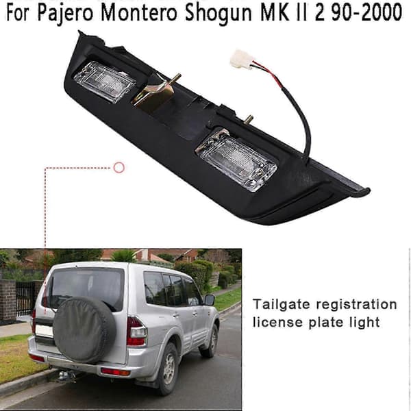 Nummerskiltlys for Pajero Montero II 2 (1990 - 2000)CJY Black