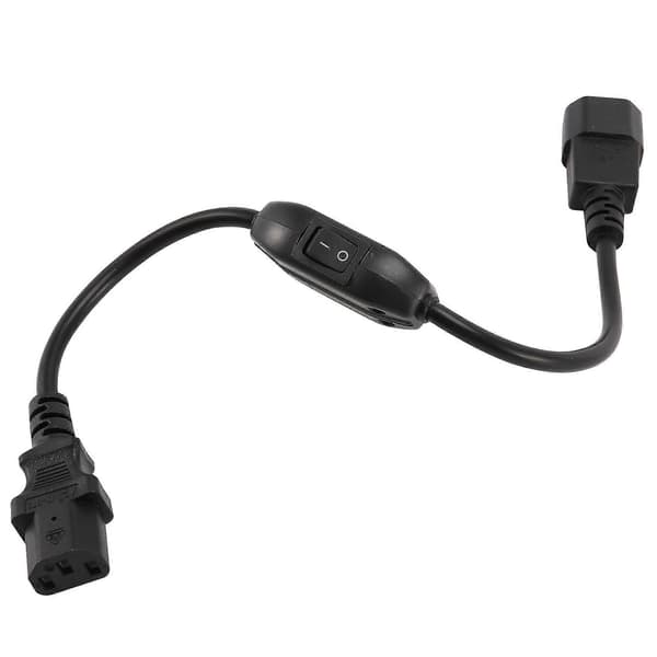 PDU UPS -virtajohto, IEC 320 C14 - C13 virtakytkimellä 30cm Black