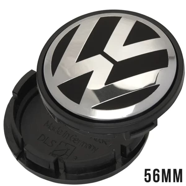 4-pak - Volkswagen VW Centerkapsler - Sølv Bil 56mm