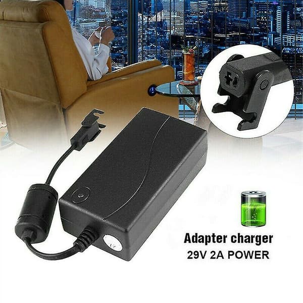 29V AC/DC strømforsyning elektrisk hvilestol sofa adapter transformatorverktøy - US-plugg-B Black