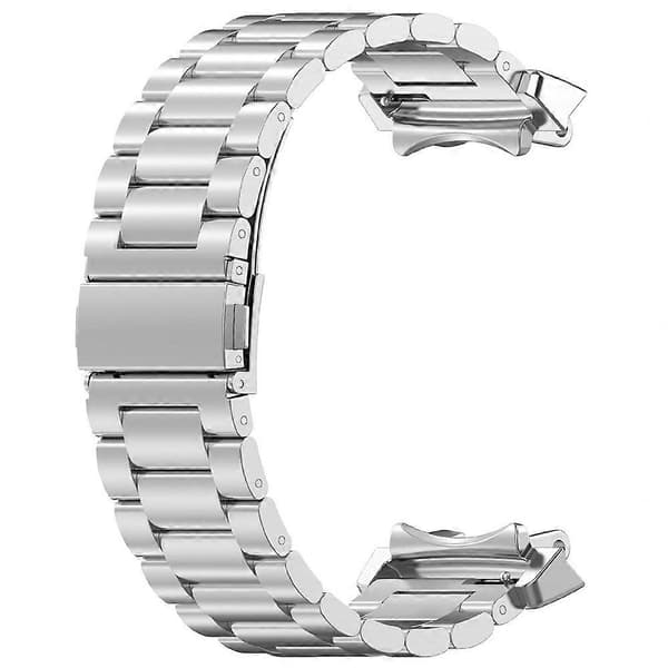 Urrem kompatibel med Huami Amazfit T-Rex 3 A2322 Titaniumlegering 3-perle håndledsrem Silver
