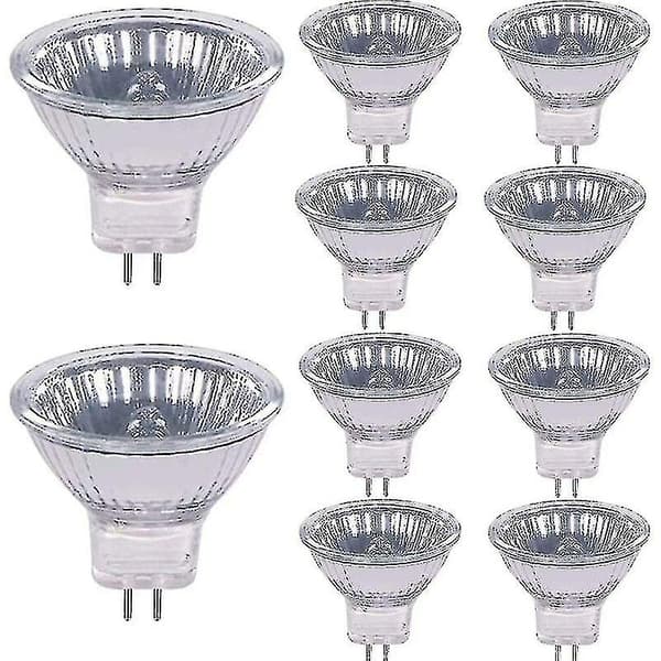 Halogenlampor 20W 12V GU4-sockel 2800K Varmvit Dimbar, 10-pack