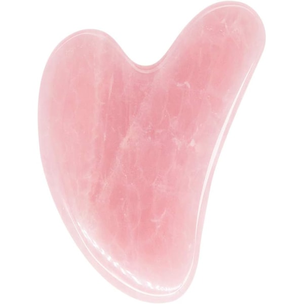 Rose Quartz Gua Sha Massage Tool, Jade GuaSha Facial Tool, Gua Sha Stone for Neck and Body Spa