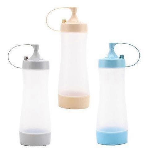 Ketchupflaska läckagesäker bruksflaska blå beige grå (3st)CJY