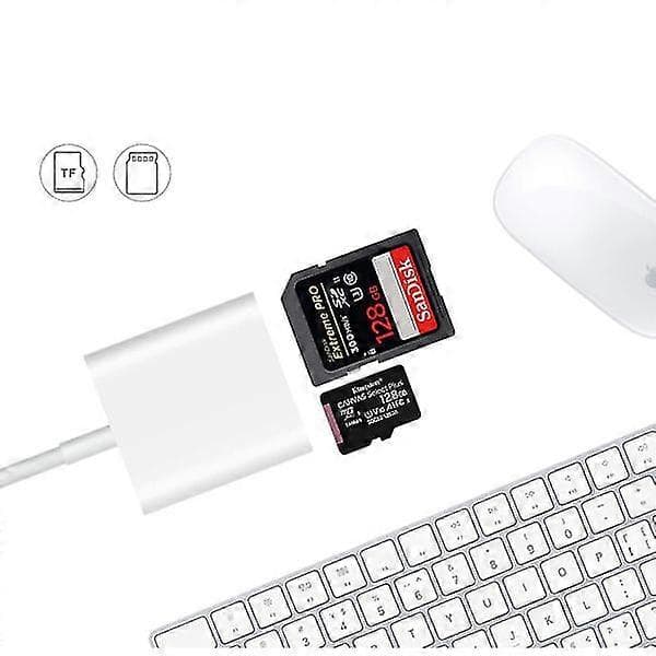 Lightning til SD-kortleser iPhone Hvit - SD-kortleser