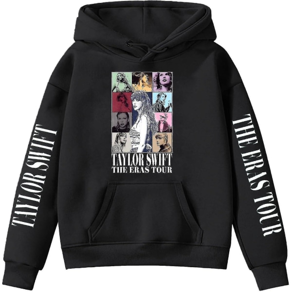 Pige Hoodies 1989 Casual Taylor Sweatshirt Børn Drenge Swifts Trøje Med Hætte Koncert Outfit Til 4-14 År-www 12 to 13 Years 03 black