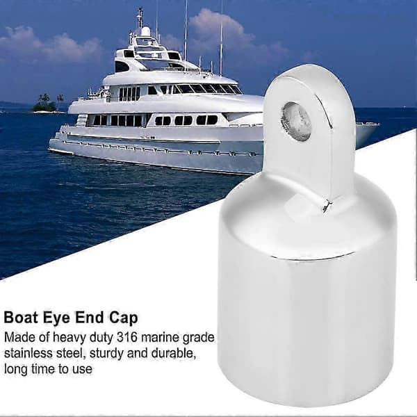 2 st rostfritt stål marin båt ögonände Bimini Top Cap hårdvarubeslag