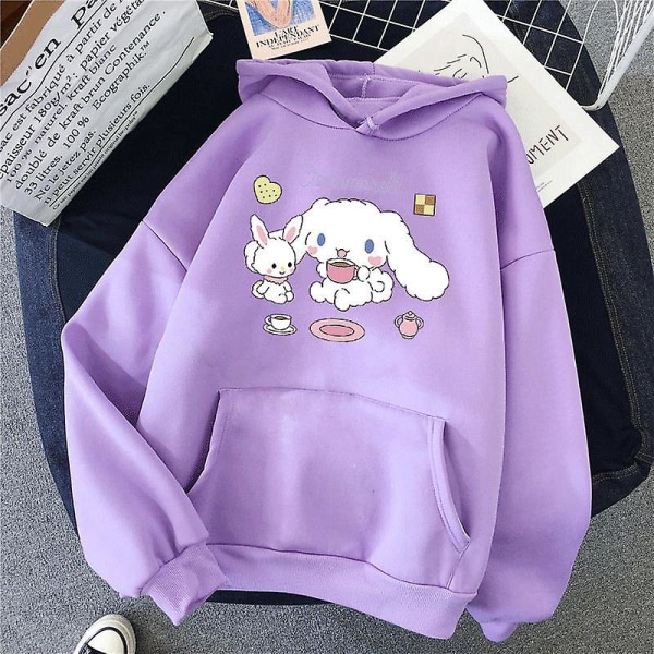 Sanrio Anime Cinnamoroll Kuromi My Melody Plysch Huvtröjor Kläder Pojkflicka Baby Tröjor Pullover Toppar Present 135-145CM VGHYUUI