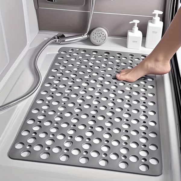 Quick-drying non-slip silicone bathroom mat, with massage ringCJY Gr\u00e5