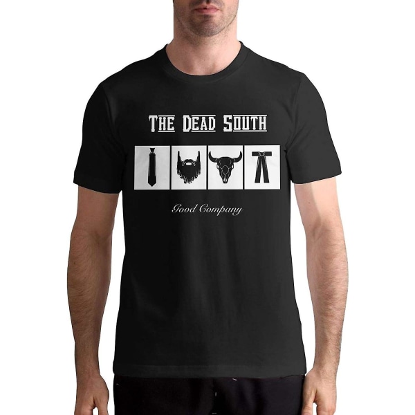 The Dead South Band skjorte herre klassisk rund hals T-shirt bomuld korte ærmer top M