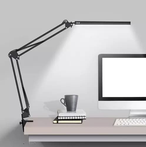 Desk Lamp with Arm - LED Table Lamp Black Black black