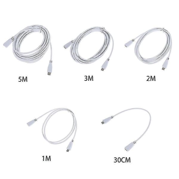 5a 20v USB Typ-c förlängningskabel, USB-c 2.0 hona till USB hane förlängare 1m