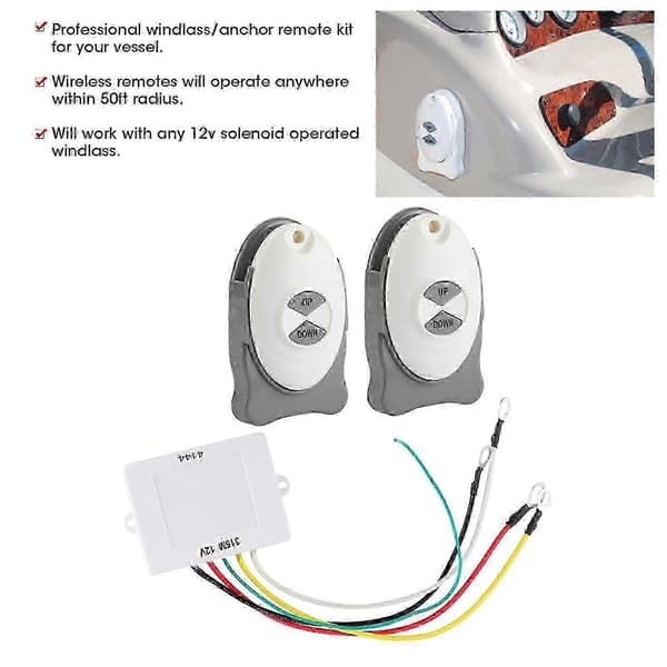 Anchor Winch Remote Control Wireless Switch Trim Controller Marine Boat Sail Accessories 2 Transmitters P20250110295