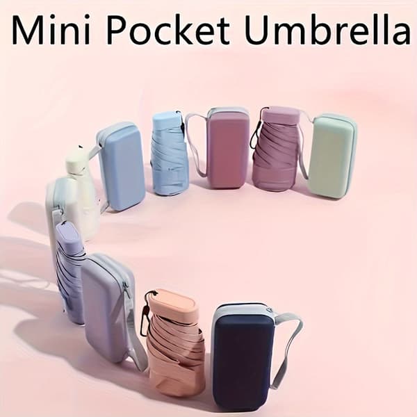 Flad 60% foldbar mini sort plastik solparaply til kvinder high-end solparaply-CJY pink One Size