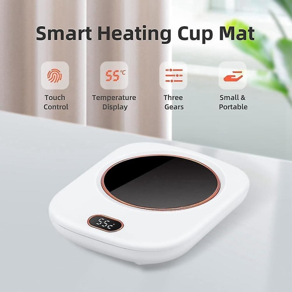 Elektrisk kaffekoppvarmer, USB-kaffekrus Varmere Konstant temperaturkontroll Varmeplate Fit Fo