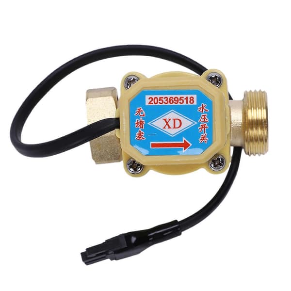 26mm 3/4\" PT Gjengekobling 120W Pumpe Vannstrømningssensor Bryter Copper Tone Yellow