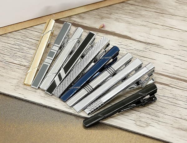 Slips Set til Mænd - Slipsklemme til Bryllup, Forretning, Bånd, Gaveæske