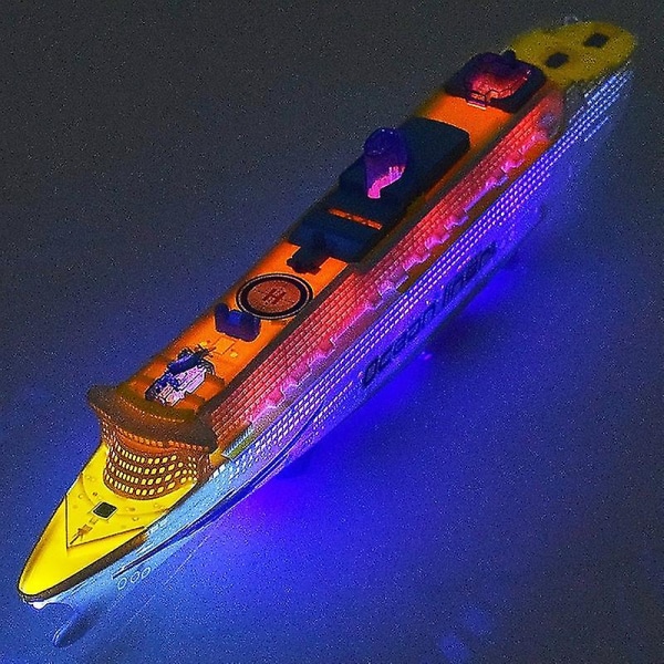Elektrisk Ocean Liner kryssningsfartyg leksak blinkande musikalisk barn pedagogisk modell