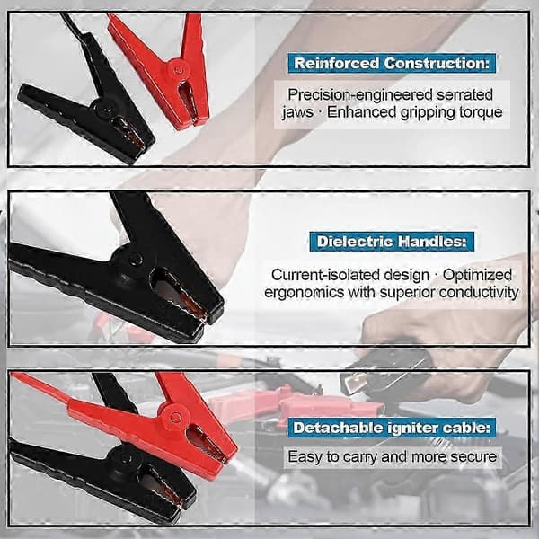 18V litiumbatteri startadapter med nödkraftklämma för bilstartkabel biltillbehör Blue