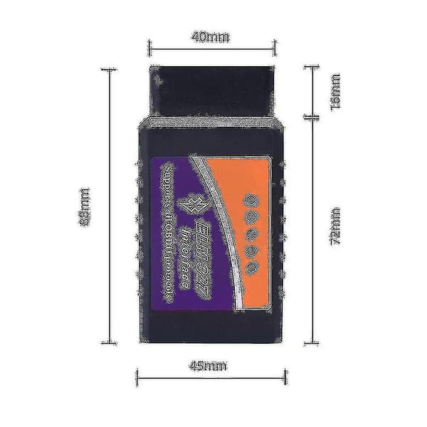 Mini Obd2 Bluetooth-skanner Bluetooth Pro Obdii Obd2 V2.1 Obd-verktøy Obd diagnostisk skanner 1 sett