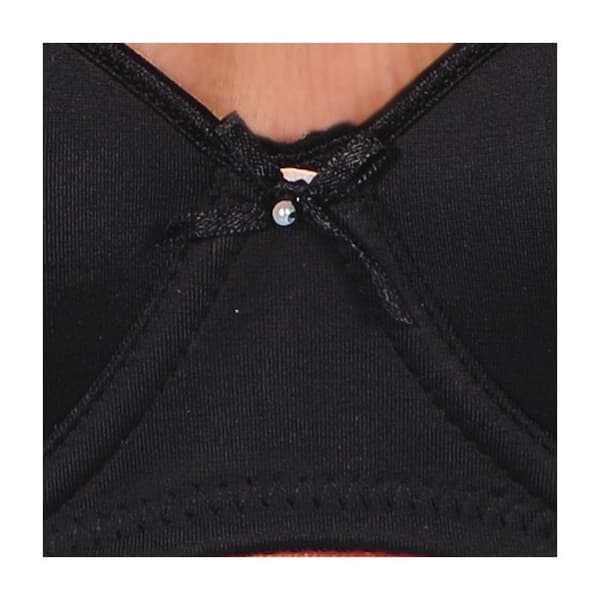 CAROLINA Basic mikrofiber polstret bøjle-bh til kvinder - Sort Sort Svart 85B