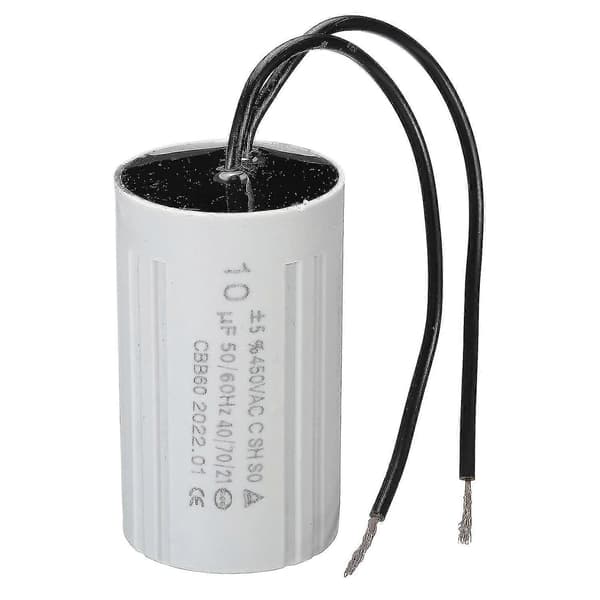 Cbb60 10uf Driftkondensator, Ac 450v 2 Trådar 60x35mm
