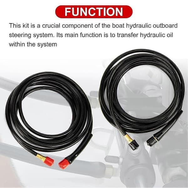 HO5102 Udvendig Slangesæt til SeaStar Teleflex Hydrauliske Styresystemer, Hydraulisk Udvendig Styring Båd Slangesæt 16FT