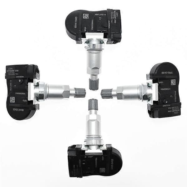 4PCS TPMS Däcktrycksövervakningssensor 52933-3N100 529332M650 S180052092C för Accent 433MHZCJY Black
