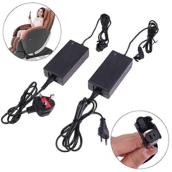 29V 2A AC/DC 2-pin adapter transformator strømforsyning for elektrisk hvilestolsofa UK