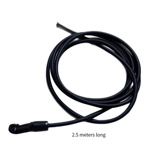 Romaskin Trekkbelte Streng Tau 2.5M Lang Erstatning for Kroppsbygging Black 2.5m