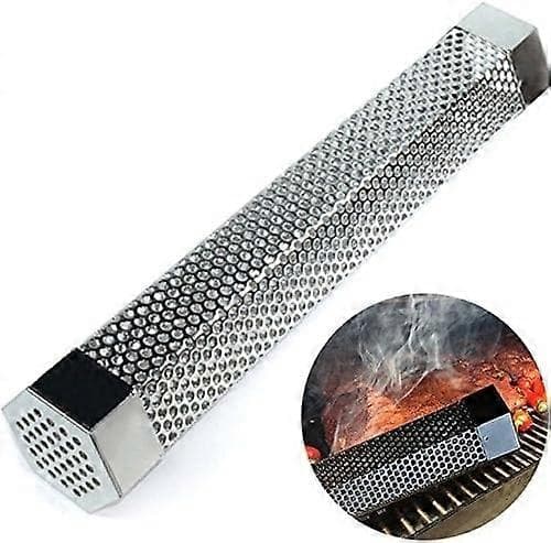 12' Premium Pellet Smoker Sekskantet Rør i Rustfritt Stål BBQ Røykgenerator 5 Timer Ladbar Røyk