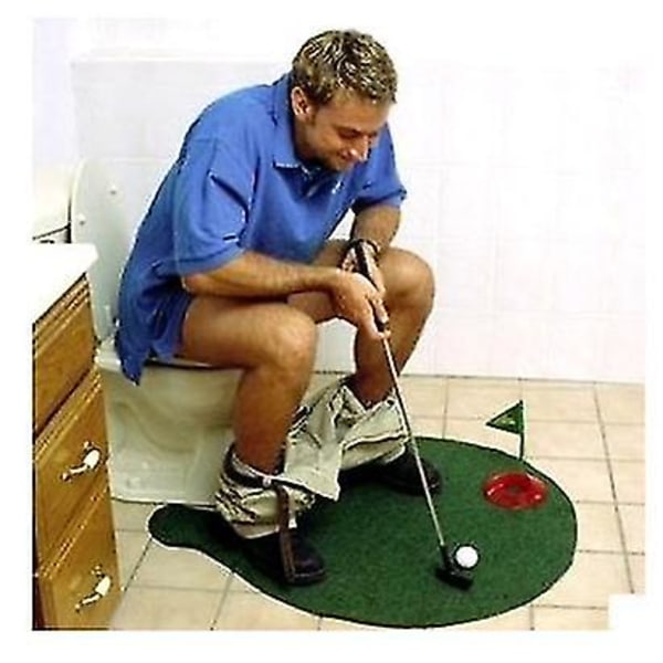 Toalett Golf, Potteputtersett Baderomsspill Minigolfsett Golfputting-nyhetssett