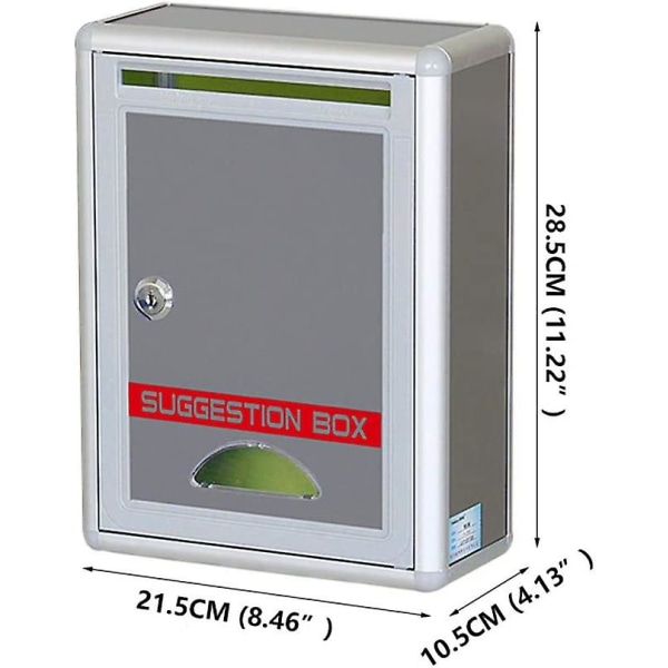 Forslag Box,acsergery Vegghengende postkasse Aluminiumslegering Klageboks