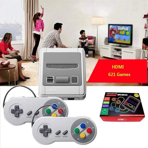 Mini Classic Game Console, Plug & Play Hd Hdmi Game Console Mini Tv Game Console Classic Retro Video Game Console Tv Game Controller With 621 Built-in