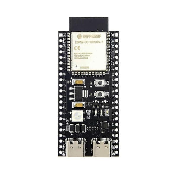 ESP32 ESP32-S3 WiFi+Bluetooth IoT Dual Type-C utvecklingskort kärnkort ESP32--DevKitC-1 utveckla Black