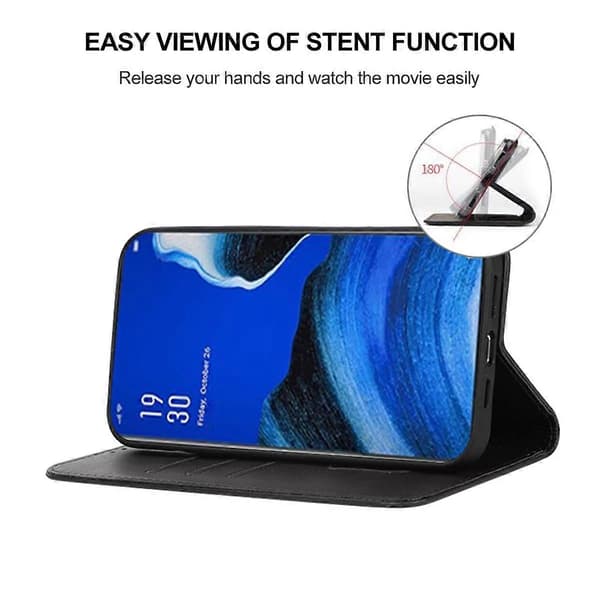 För OPPO Reno2 Z Magnetisk Stängning Läder Telefonfodral CJY Black
