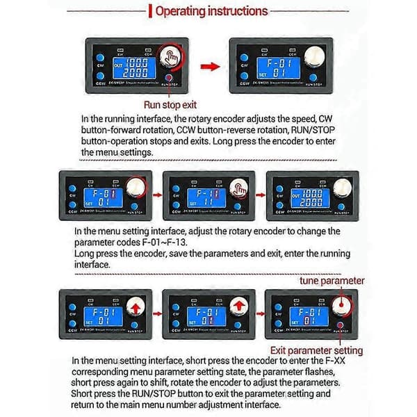 ZK-SMC01 Steppermotordriver og kontroller DC 5-30V Revers Puls Hastighetskontrollkort Programmerbart